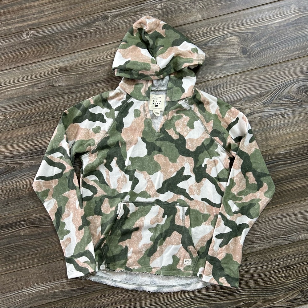 Billabong girls camo print hoodie
